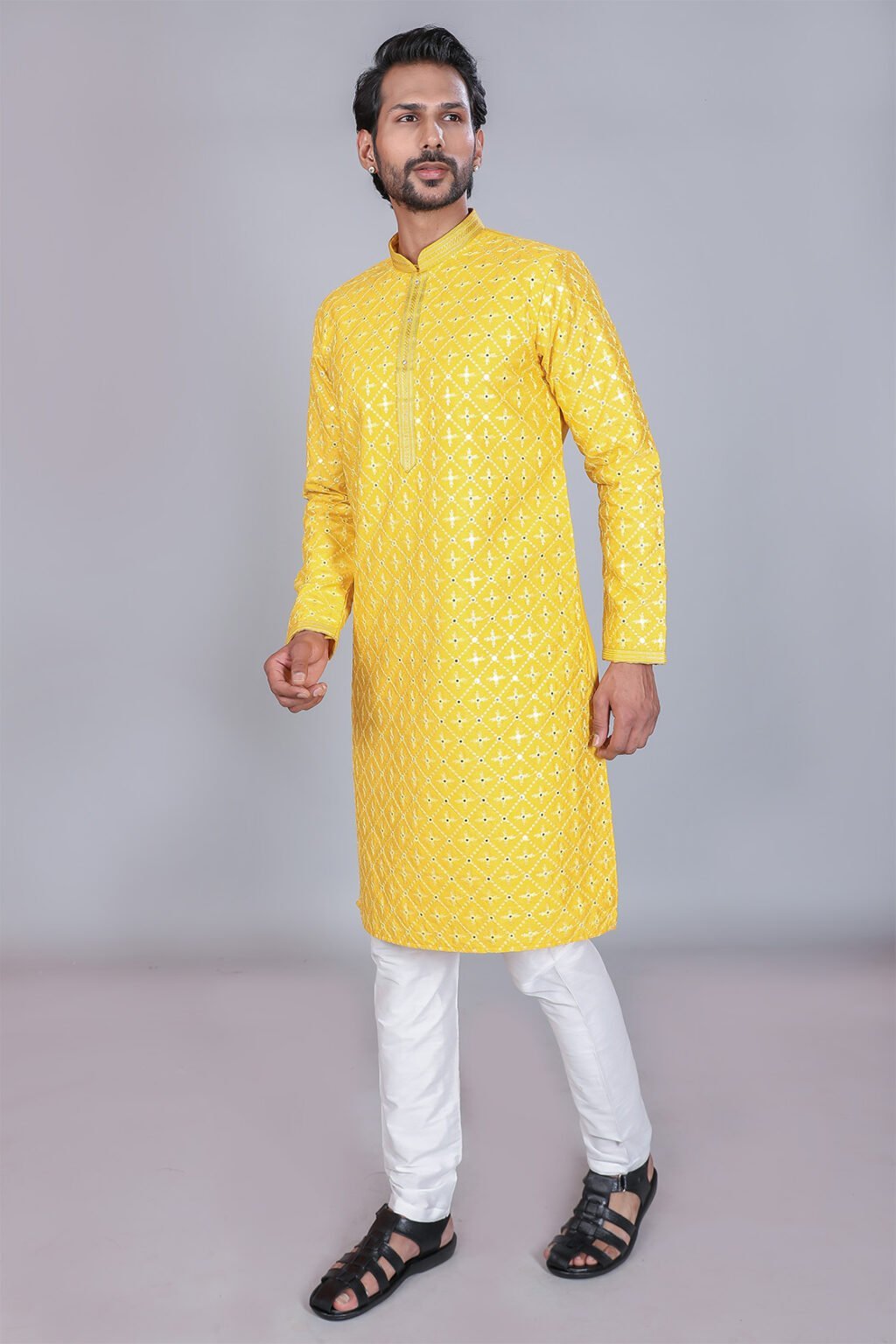 Yellow Haldi Kurta | Designer Men's Casual Festive Kurta