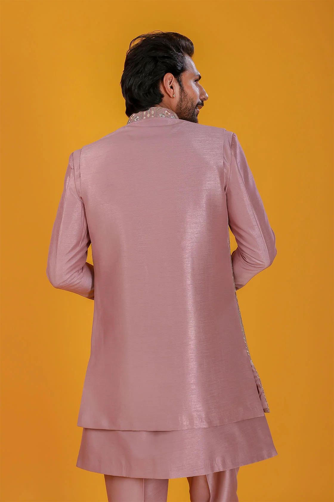 Buy Hangup Baby Pink Regular Fit Floral Print Nehru Jacket for Mens Online  @ Tata CLiQ