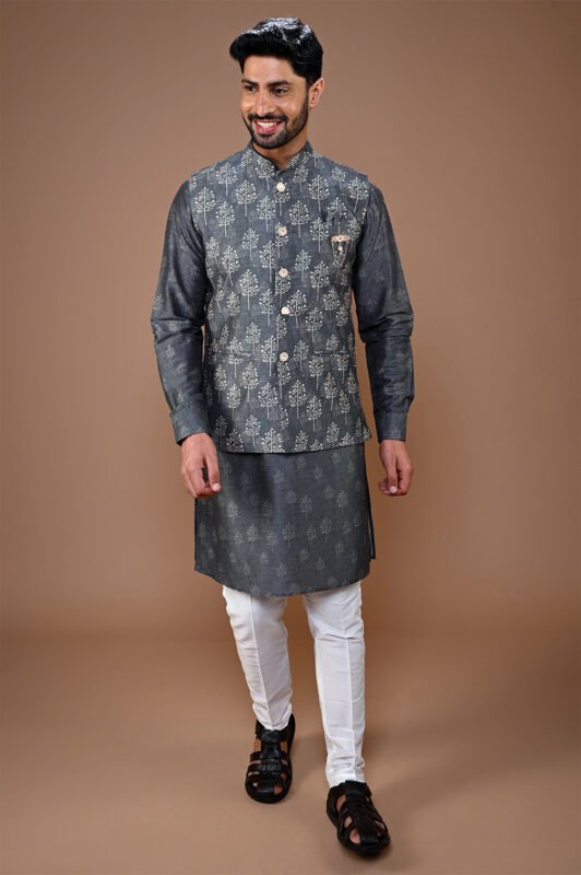 Wine/navy Blue Color Suiting Fabric Mens Kurta Set With Waistcoat,nehru  Jacket, Modi Jacket,designer Half Jodhpuri Jacket With Kurta Pajama - Etsy  | Waistcoat designs, Traditional indian mens clothing, Wedding suits men  black