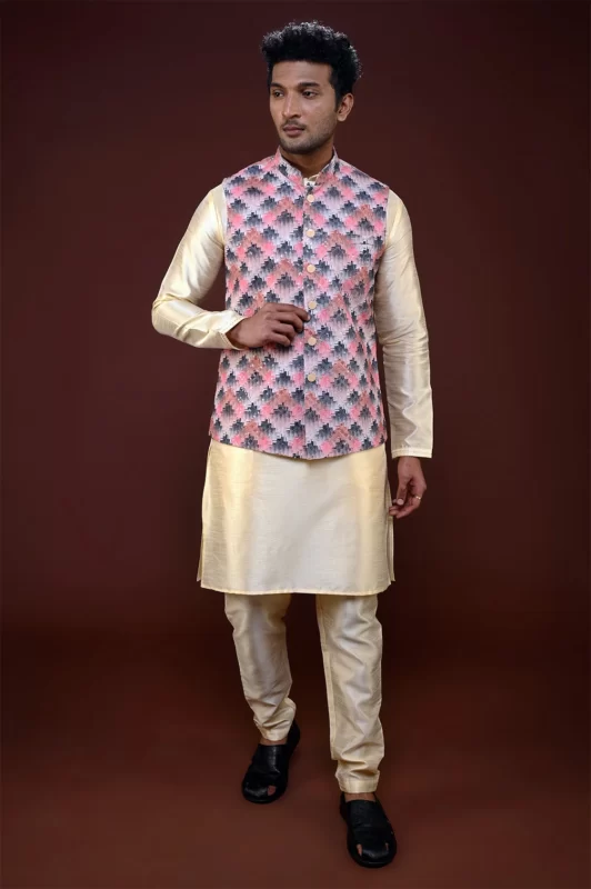 Buy Black Red Printed Muslin Nehru Jacket by MAYANK MODI at Ogaan Online  Shopping Site