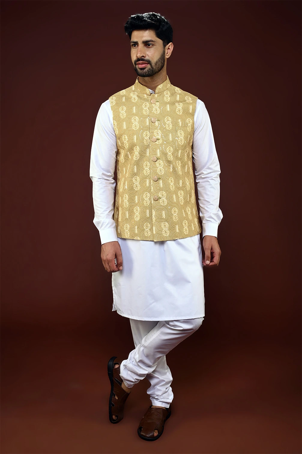 Buy Mens Festive Wedding Party Yellow Modi Jacket Set Online In India At  Discounted Prices