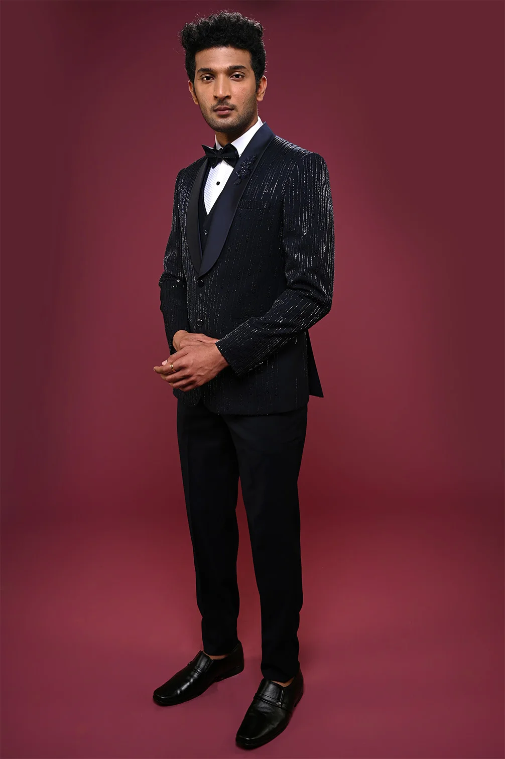 Buy Mens Sharkskin Reception 6 Pc Party Wear Designer Tuxedo Suit for Groom  Online in India - Etsy