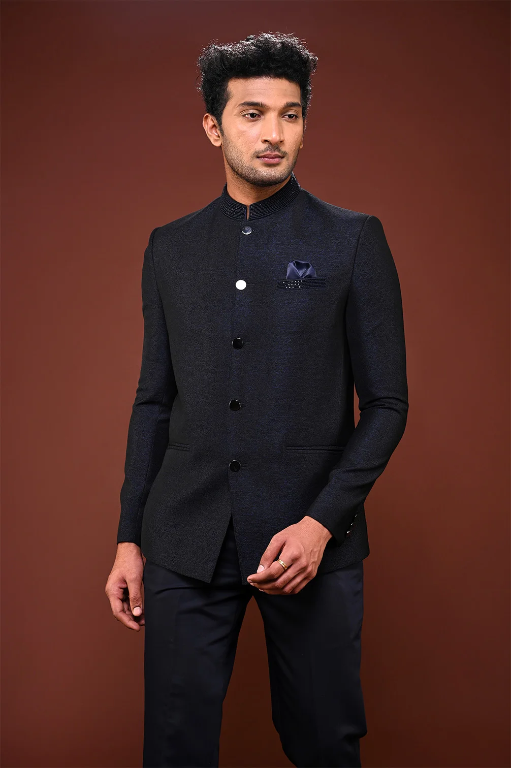 Men New Attractive Blue Jodhpuri Suit Wedding Party Wear Style Occasional  Jacket | eBay