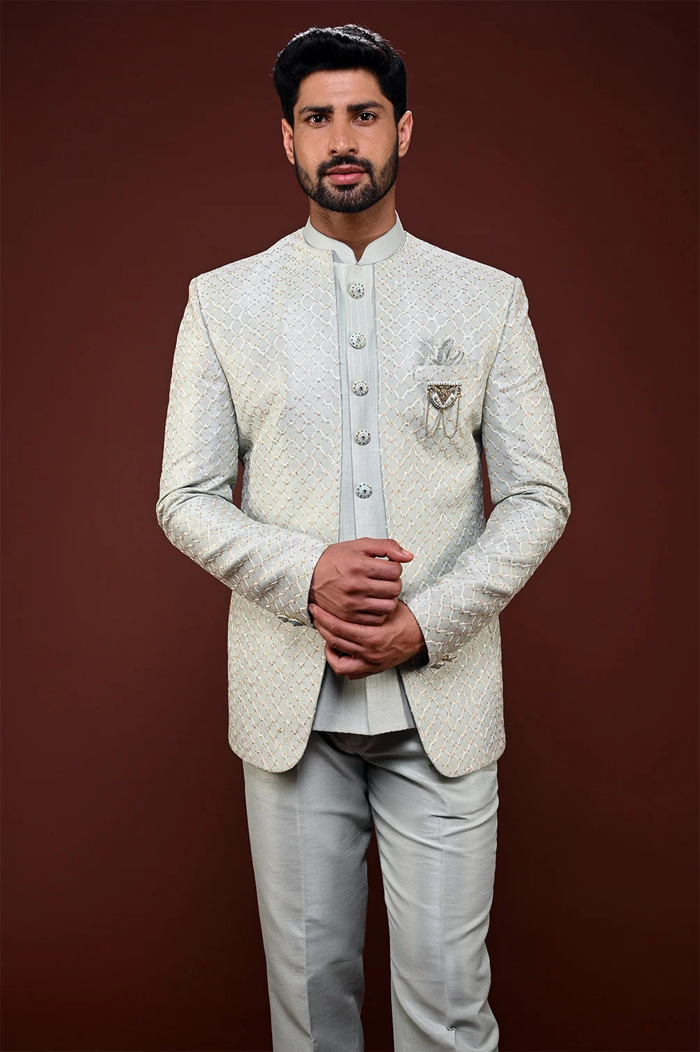 Jodhpuri Suit Ivory Embroidered Designer Sherwani for Men Coat - Etsy |  Dress suits for men, Indian wedding suits men, Indian men fashion
