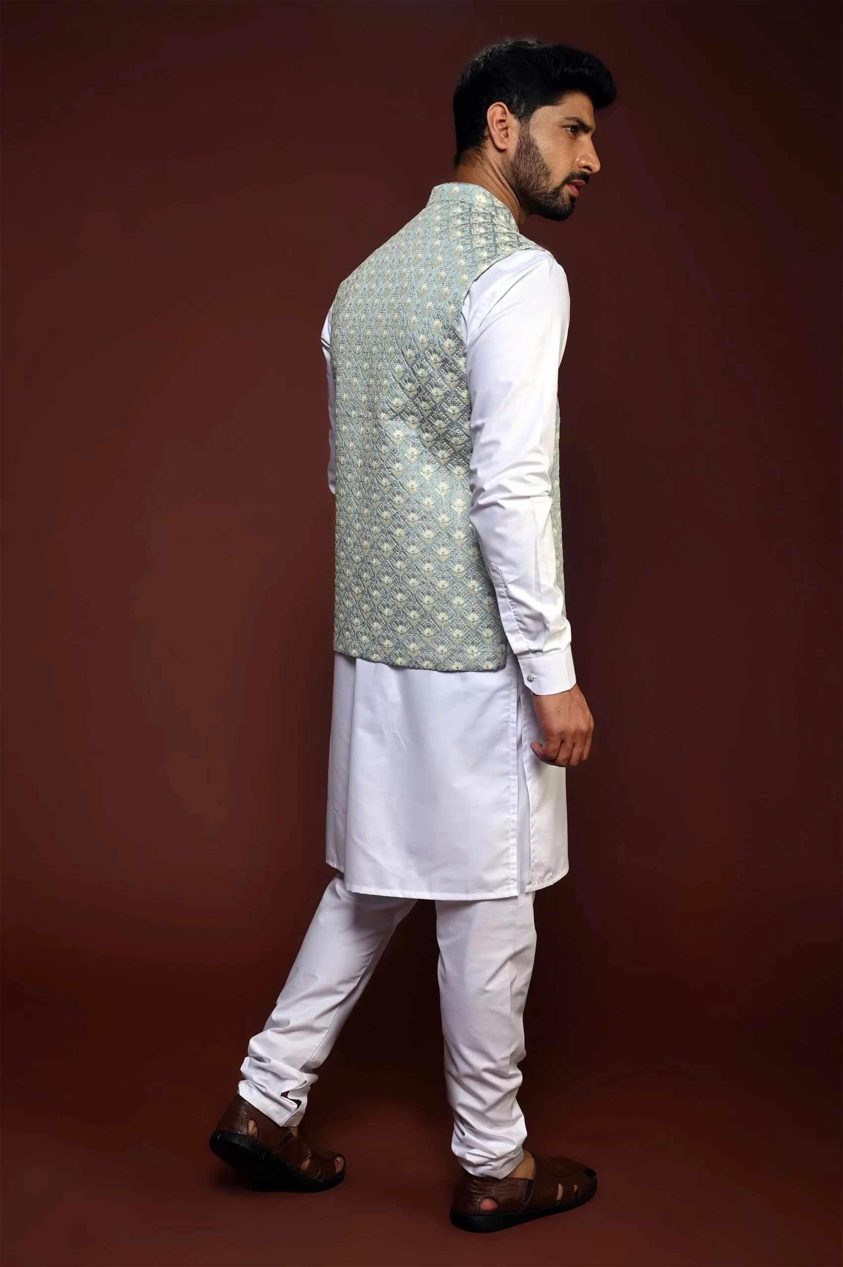 Modi Jacket for Men Kurta Pajama Jacket Set Gold Beetle Green Customized  Plus Size Dress for Men RKL-MD-4606-155898 – iBuyFromIndia